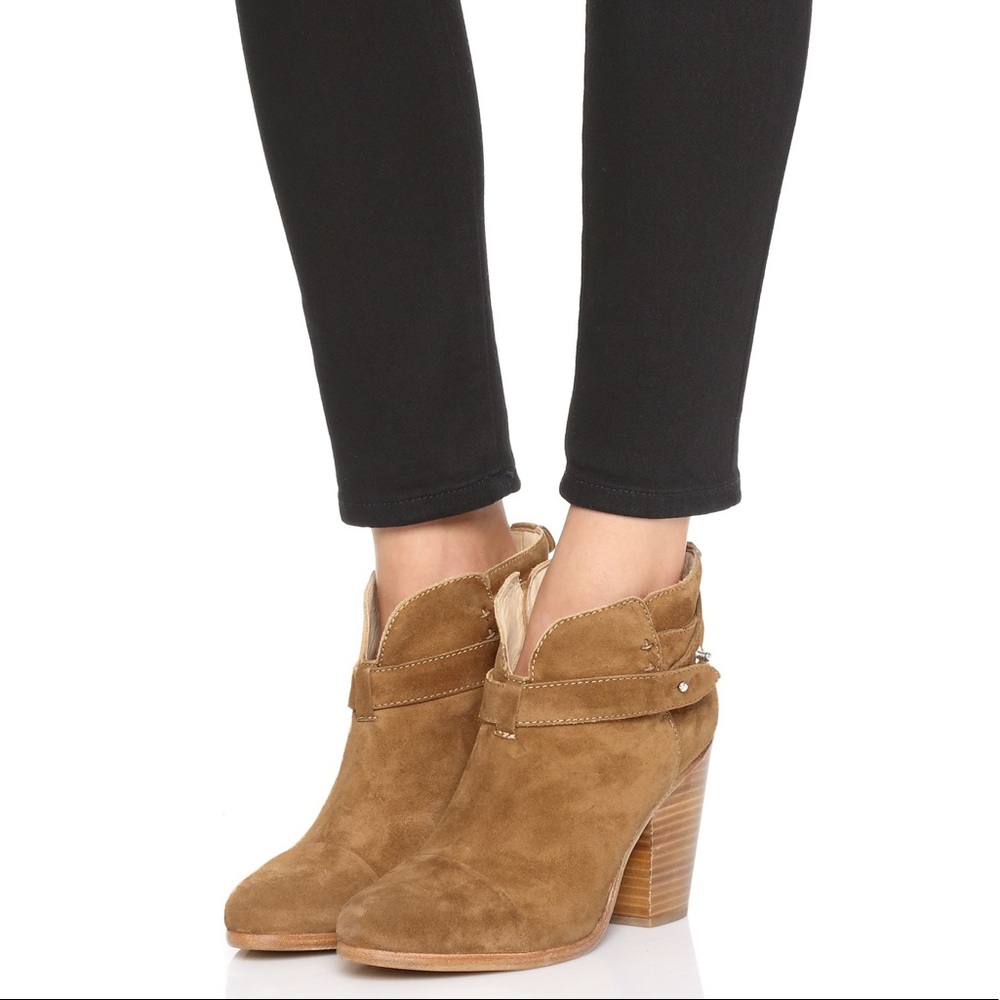 Rag & Bone Harrow Suede Booties Tan 37 NIB - Picture 2 of 9